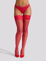 Ann Summers Lace Top Glossy Hold Ups