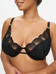 Ann Summers Lana Padded Plunge Bra Black