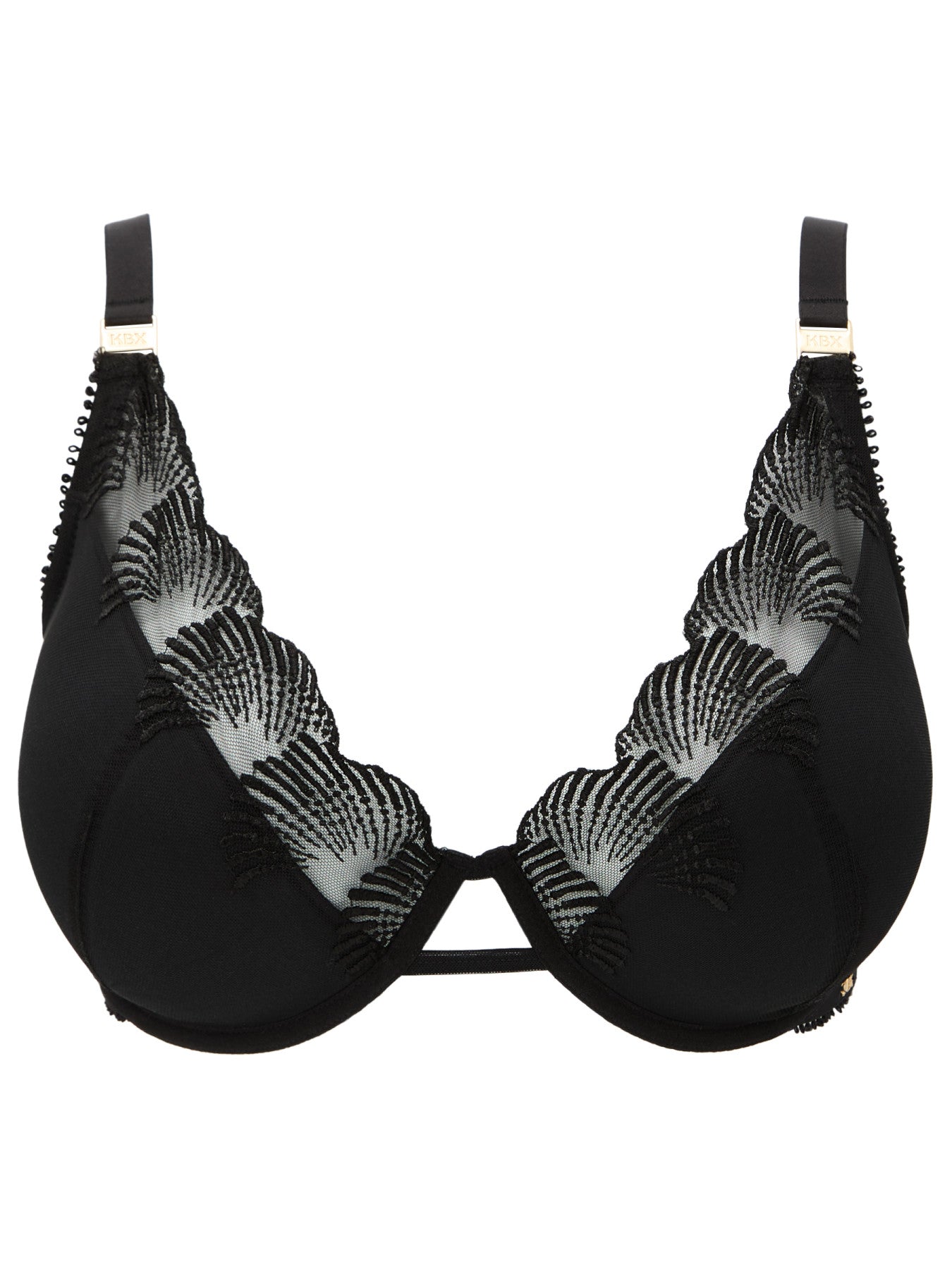 Ann Summers Lana Padded Plunge Bra Black