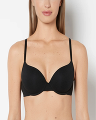 Smooth Lightly Lined Demi Bra in Tuxedo