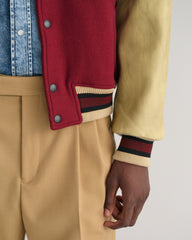 Padded Mix Varsity Jacket