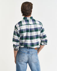 Gant Regular Fit Checked  Classic Short Sleeve  Oxford Shirt