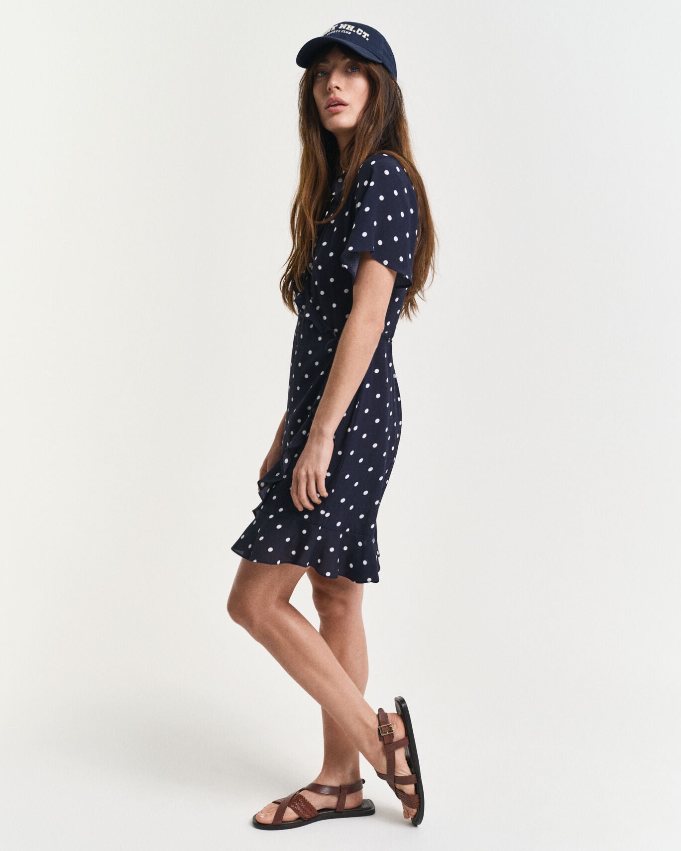 Gant Regular Dot Print Frill Dress