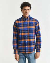 Gant Regular Fit Checked  Classic Short Sleeve  Oxford Shirt