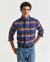 Gant Regular Fit Checked  Classic Short Sleeve  Oxford Shirt