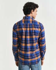 Gant Regular Fit Checked  Classic Short Sleeve  Oxford Shirt