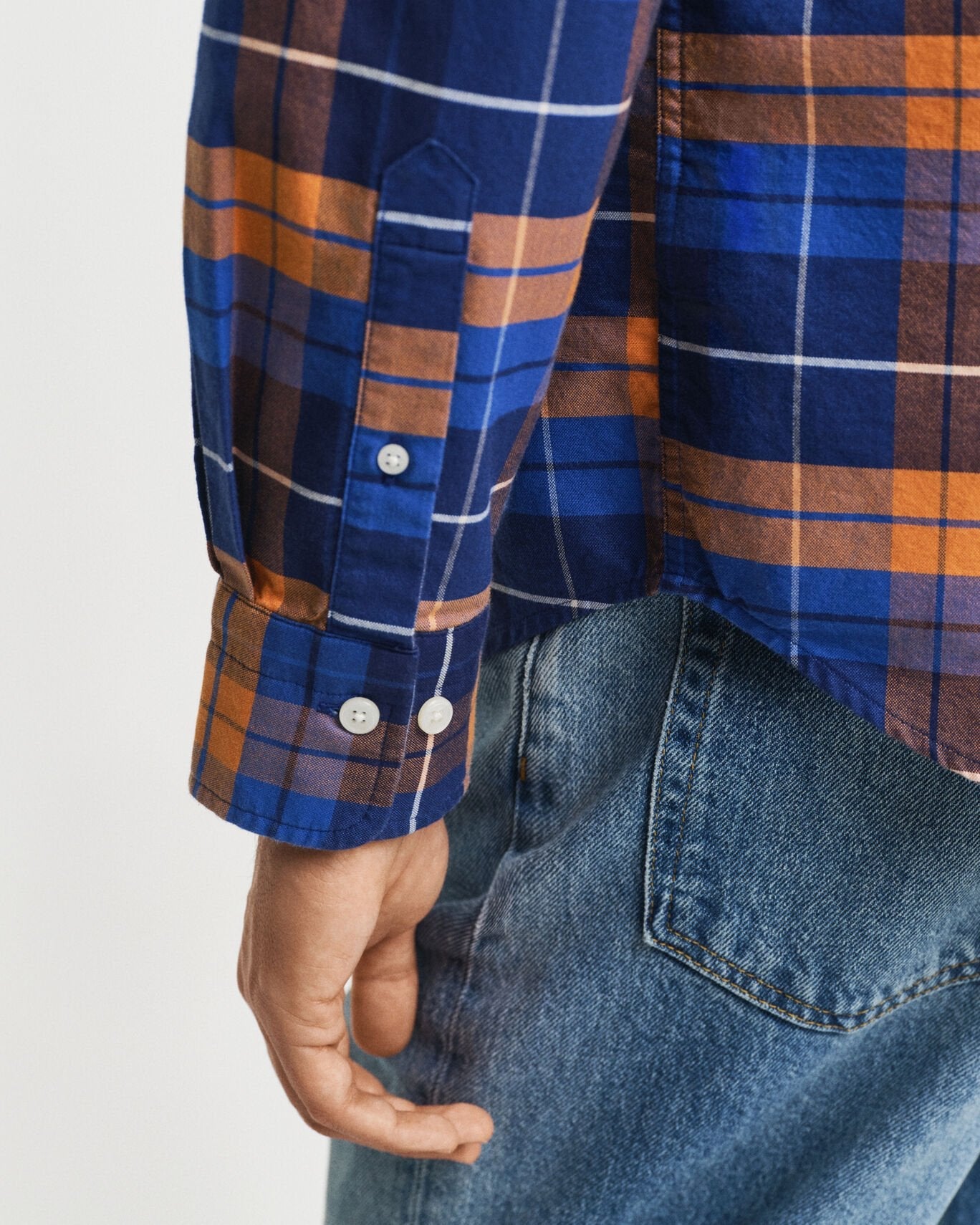 Gant Regular Fit Checked  Classic Short Sleeve  Oxford Shirt