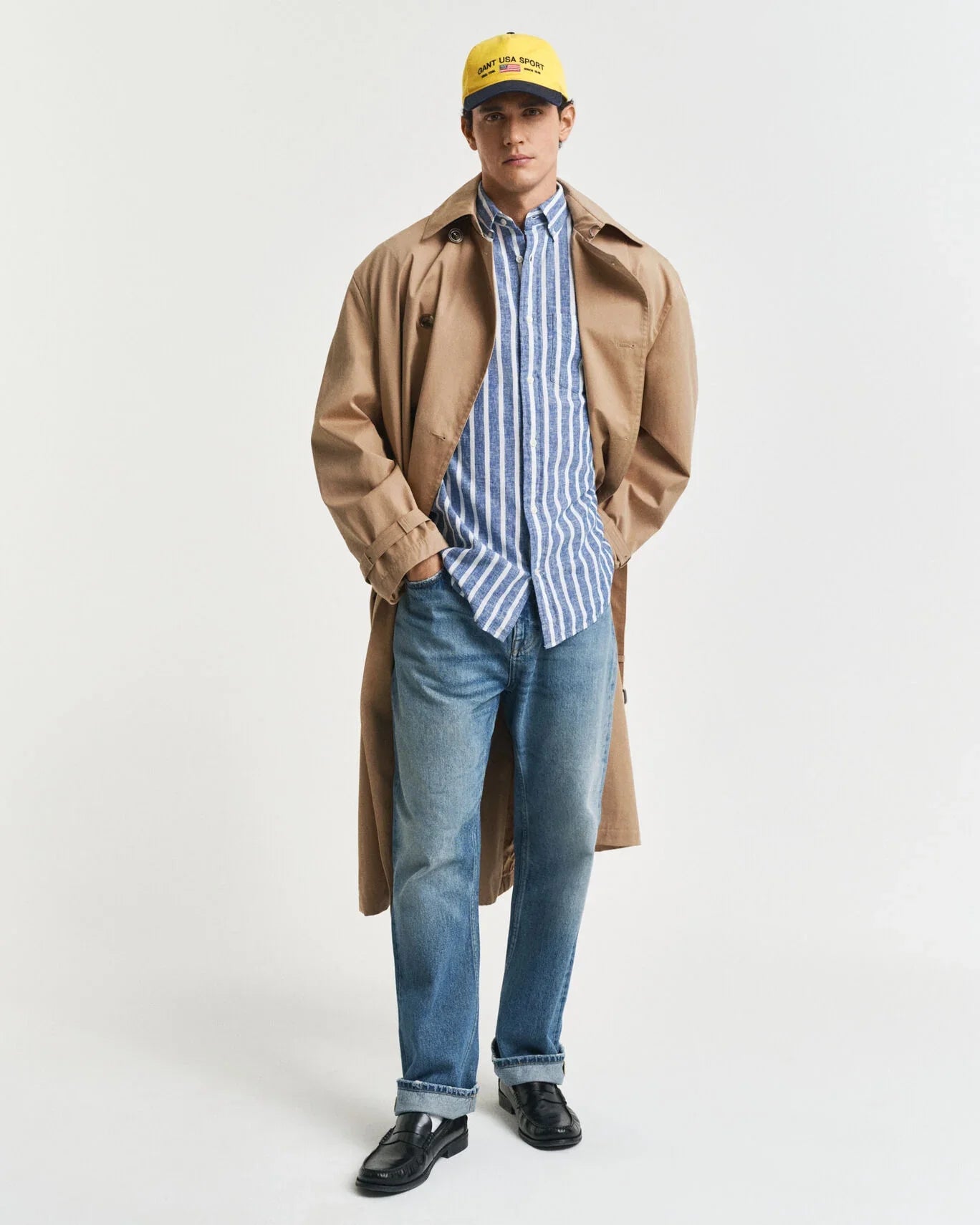 Gant Regular Fit Striped Cotton Linen Shirt
