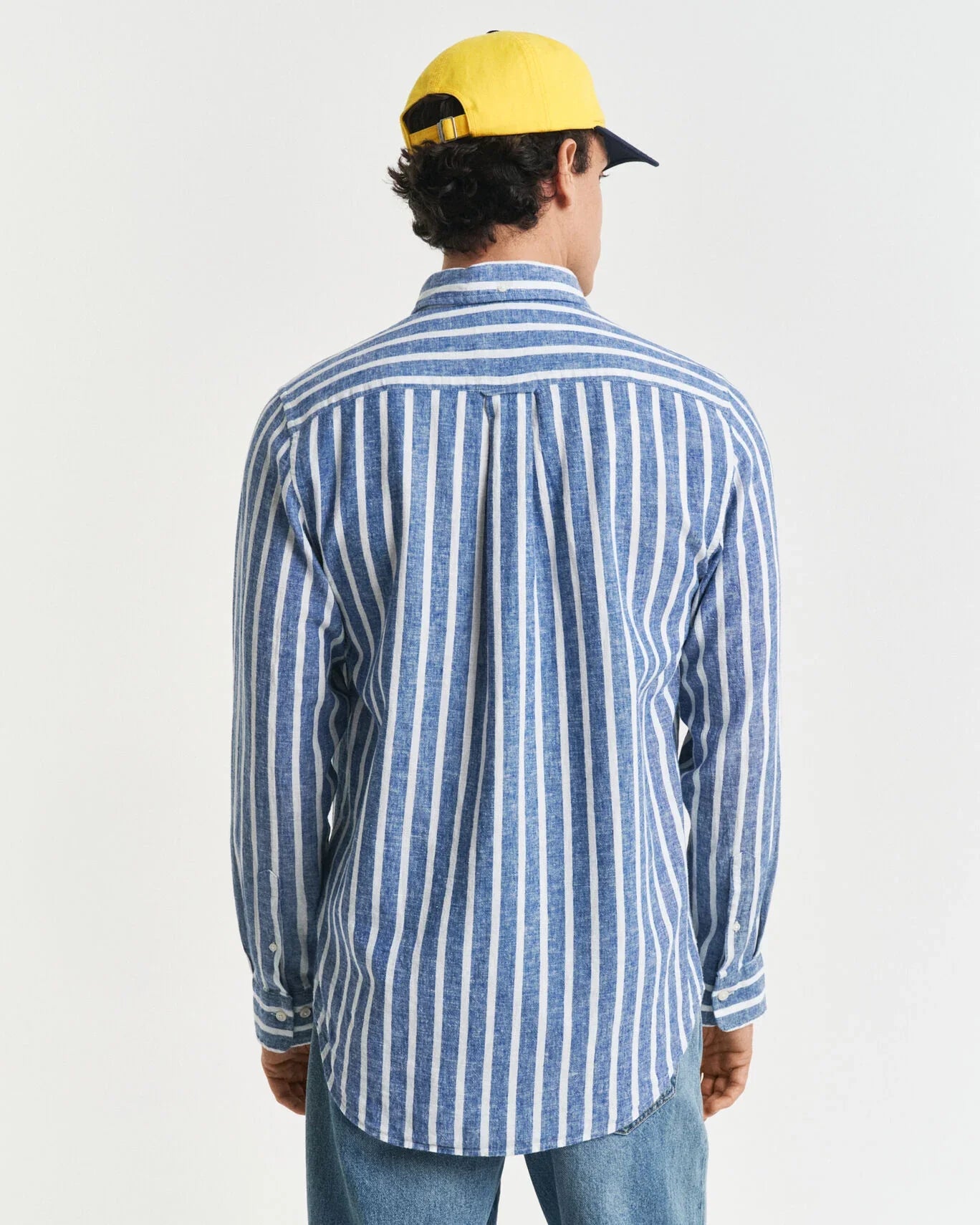 REGULAR Fit Striped Cotton Linen Shirt