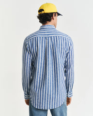 REGULAR Fit Striped Cotton Linen Shirt