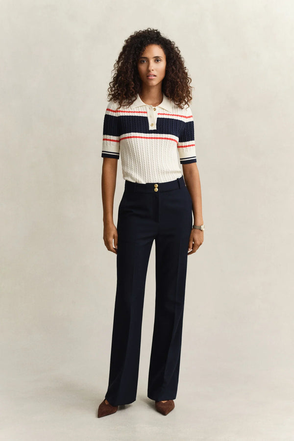 Slim Flare Nautical Pants