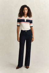 Slim Flare Nautical Pants