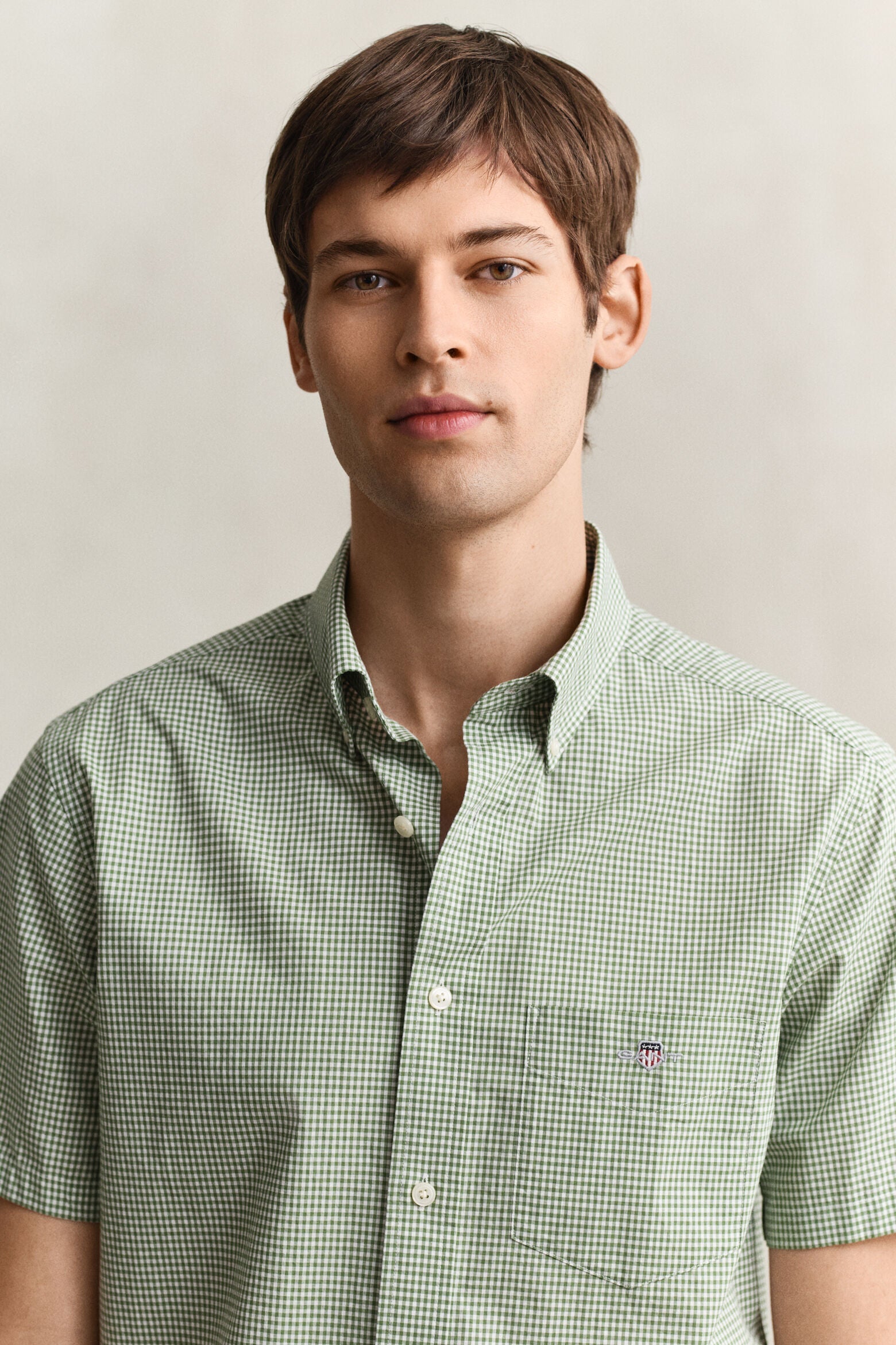 Regular Classic Poplin Gingh SS Shirt