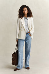 Regular Ctn Frill Collar Stripe Shirt