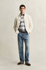 Regular Poplin Fil A Fil Stripe Shirt