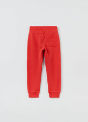 Ovs Boys Solid Colour Plush Joggers With Drawstring