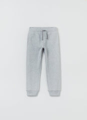 Ovs Boys Solid Colour Plush Joggers With Drawstring