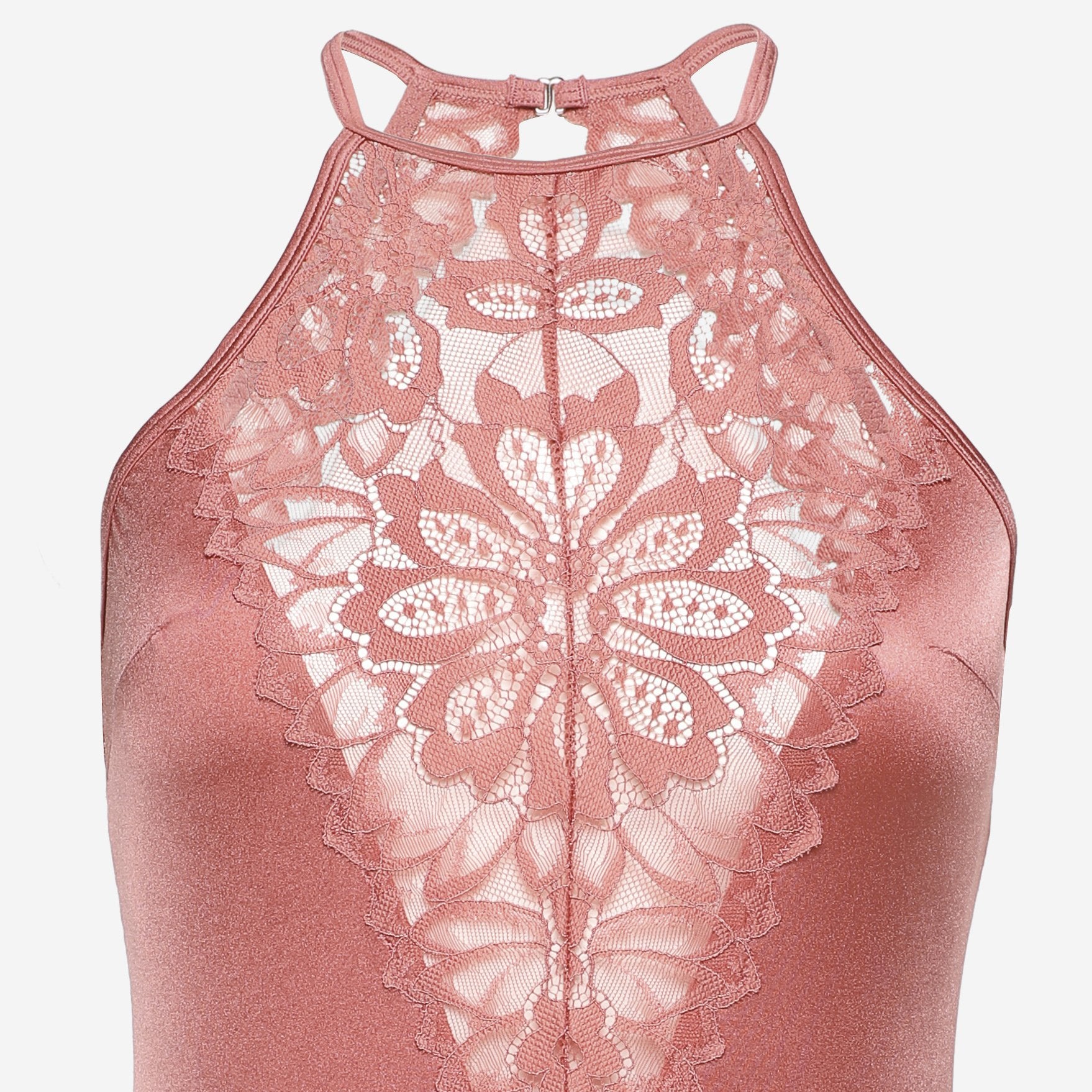 Ls Lingerie Mesh Detail Bodysuit