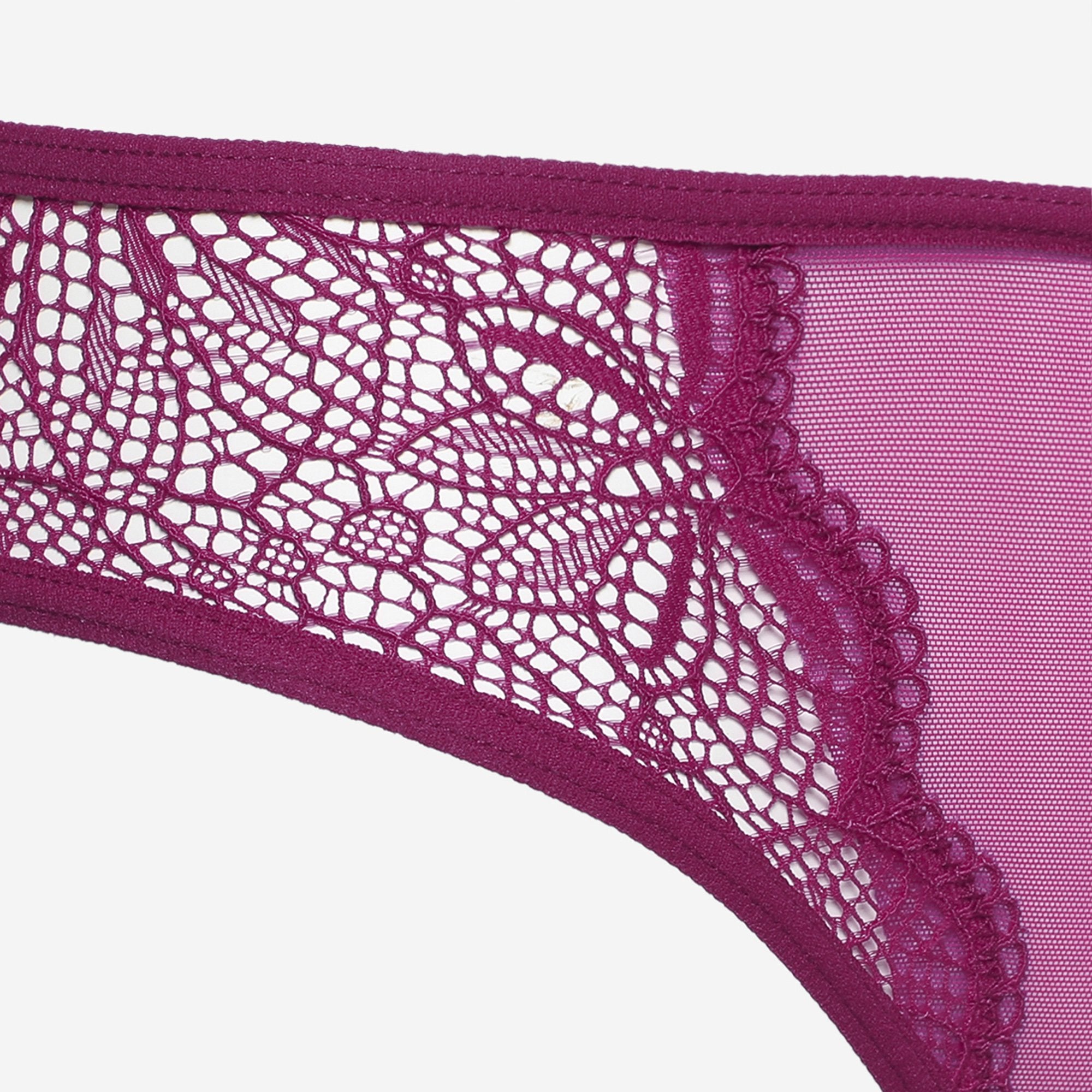 Ls Lingerie Lace Detail Thong