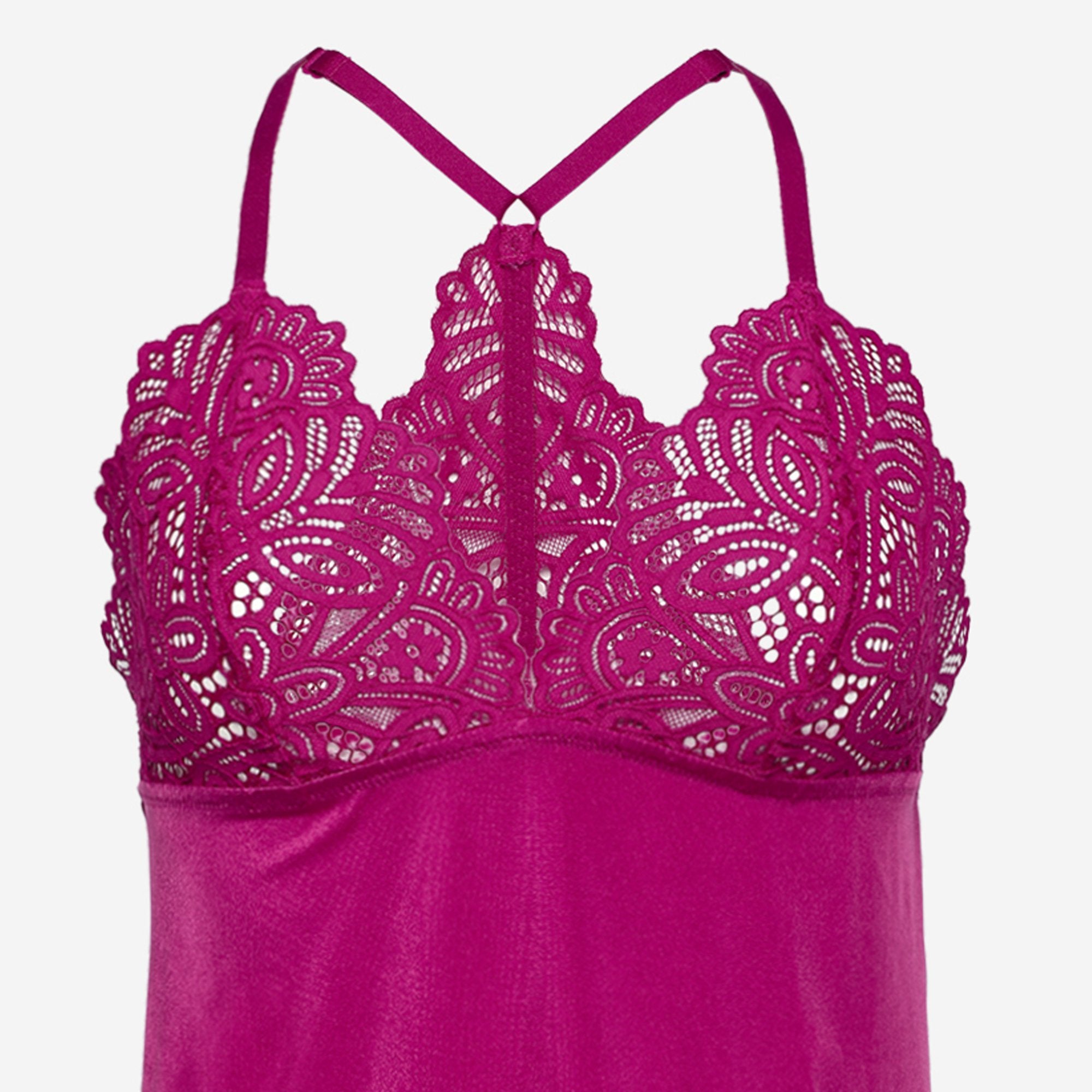 Ls Lingerie Lace Detail Nightdress