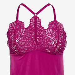Ls Lingerie Lace Detail Nightdress
