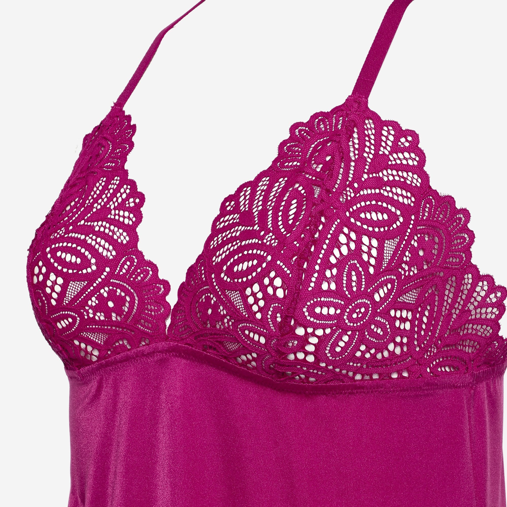 Ls Lingerie Lace Detail Nightdress