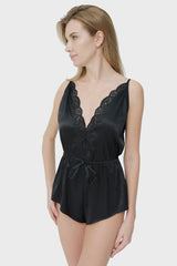 Isla & Evie Sexy Sleep Onesie-Short Lingerie M-LSI / No