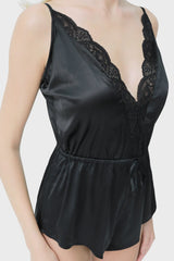Isla & Evie Sexy Sleep Onesie-Short Lingerie M-LSI / No