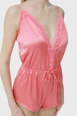 Isla & Evie Sexy Sleep Onesie-Short Lingerie M-LSI / No
