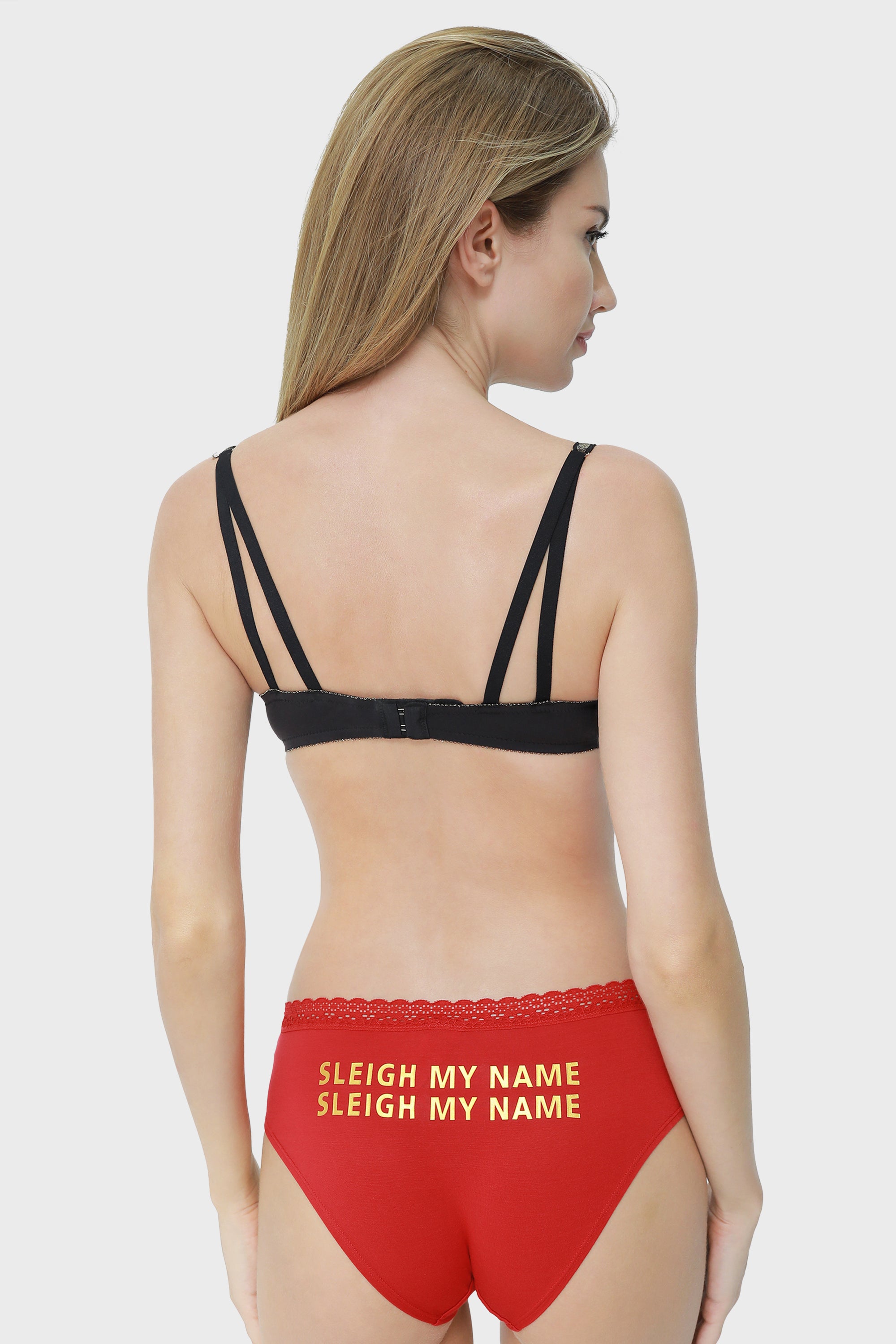 Ls Lingerie Sleigh My Name Lace Trim Hipster Brief