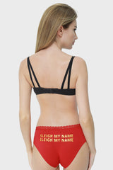 Ls Lingerie Sleigh My Name Lace Trim Hipster Brief