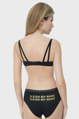 Ls Lingerie Sleigh My Name Lace Trim Hipster Brief