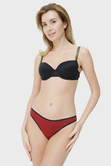 Ls Lingerie Contrast Trim Bikini Brief