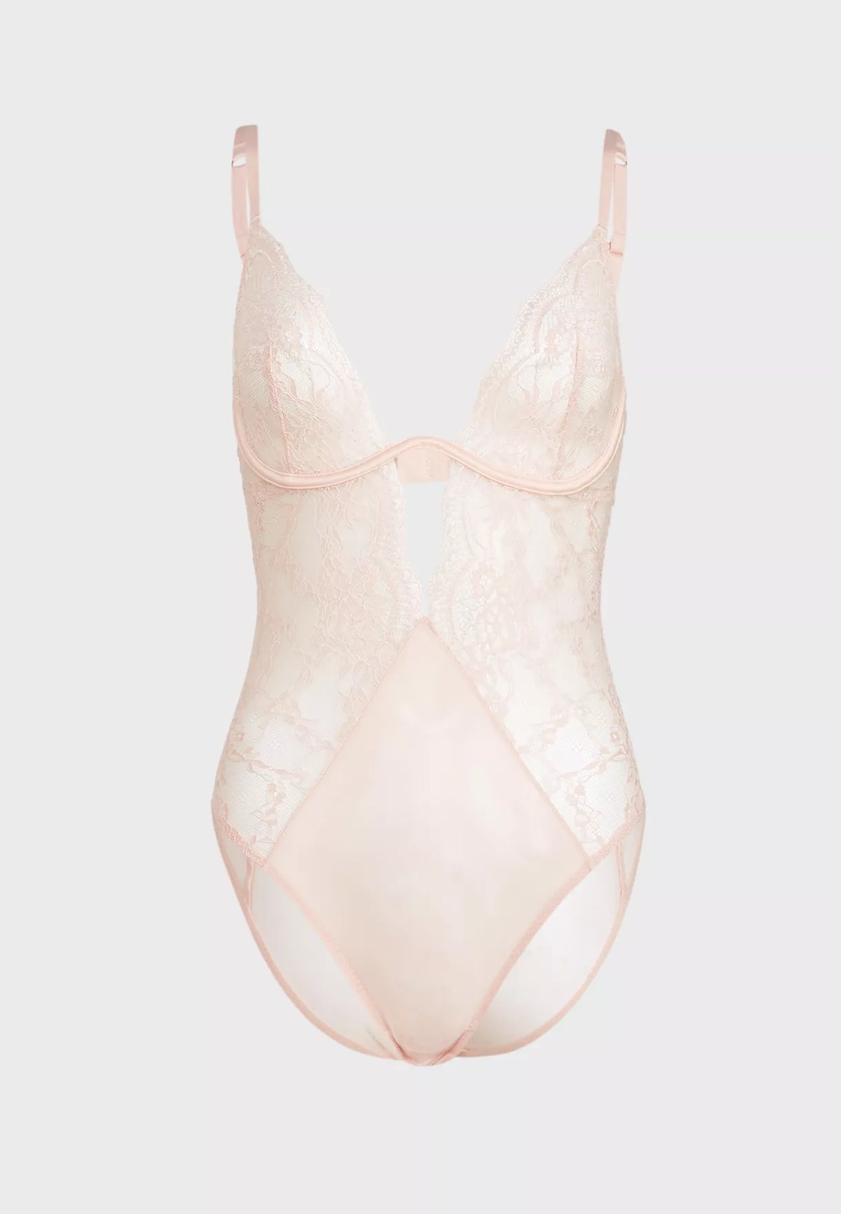 Ls Lingerie Lace Detail Bodysuit