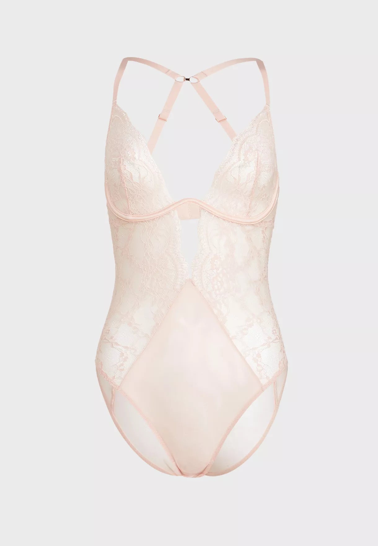 Ls Lingerie Lace Detail Bodysuit
