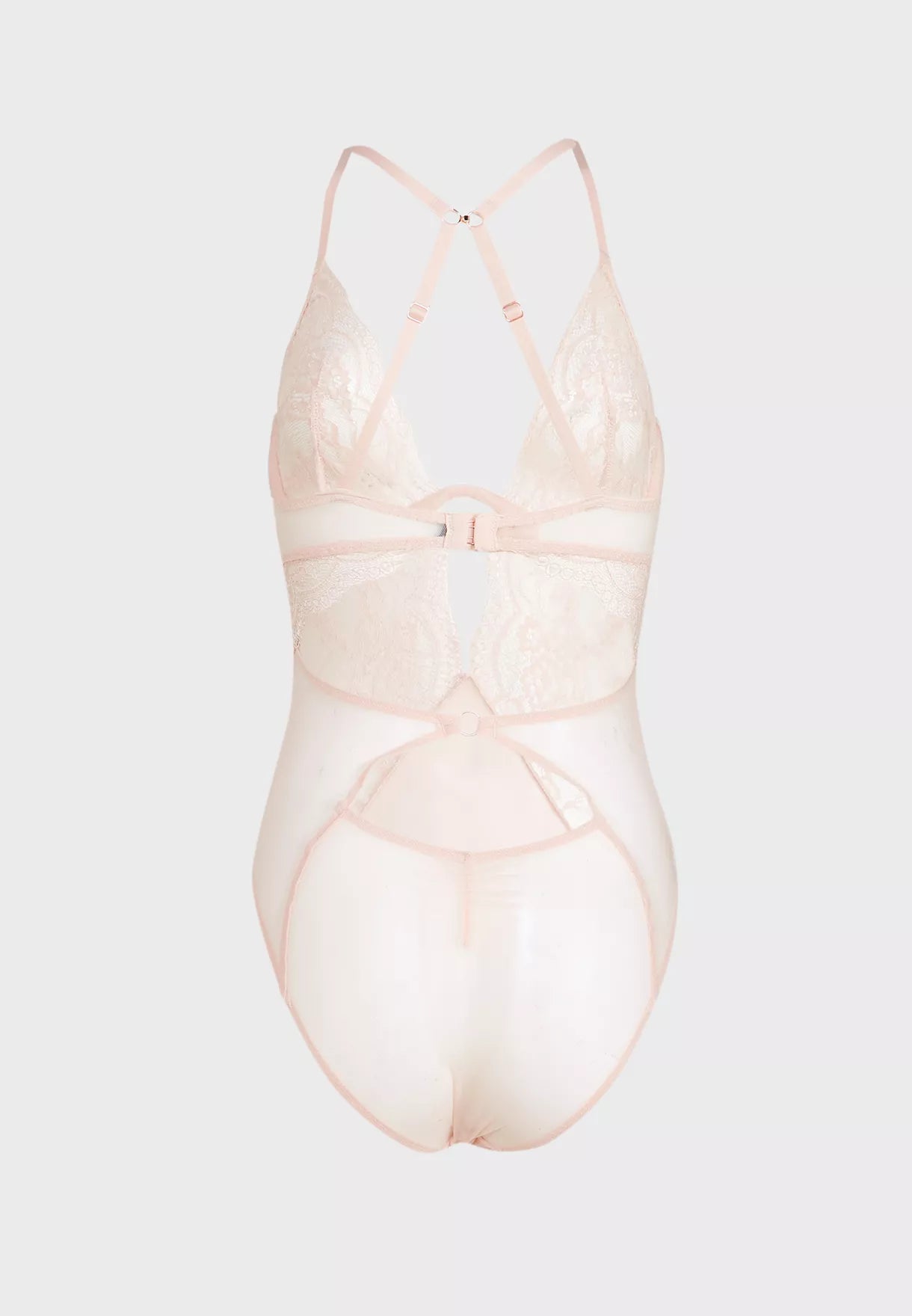 Ls Lingerie Lace Detail Bodysuit