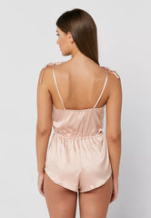 Ls Lingerie Lace Detail Romper