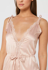 Ls Lingerie Lace Detail Romper