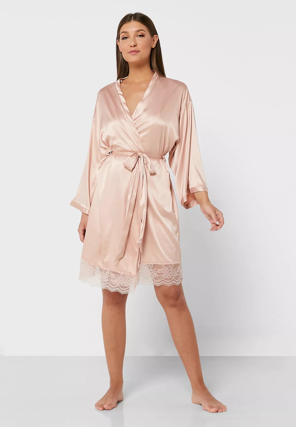 Ls Lingerie Tie Detail Robe