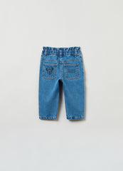 Ovs Slouchy Jeans With Disney Baby Minnie Mouse Print