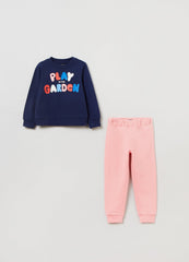 Ovs Girls Slogan Sweat & Jogger Set