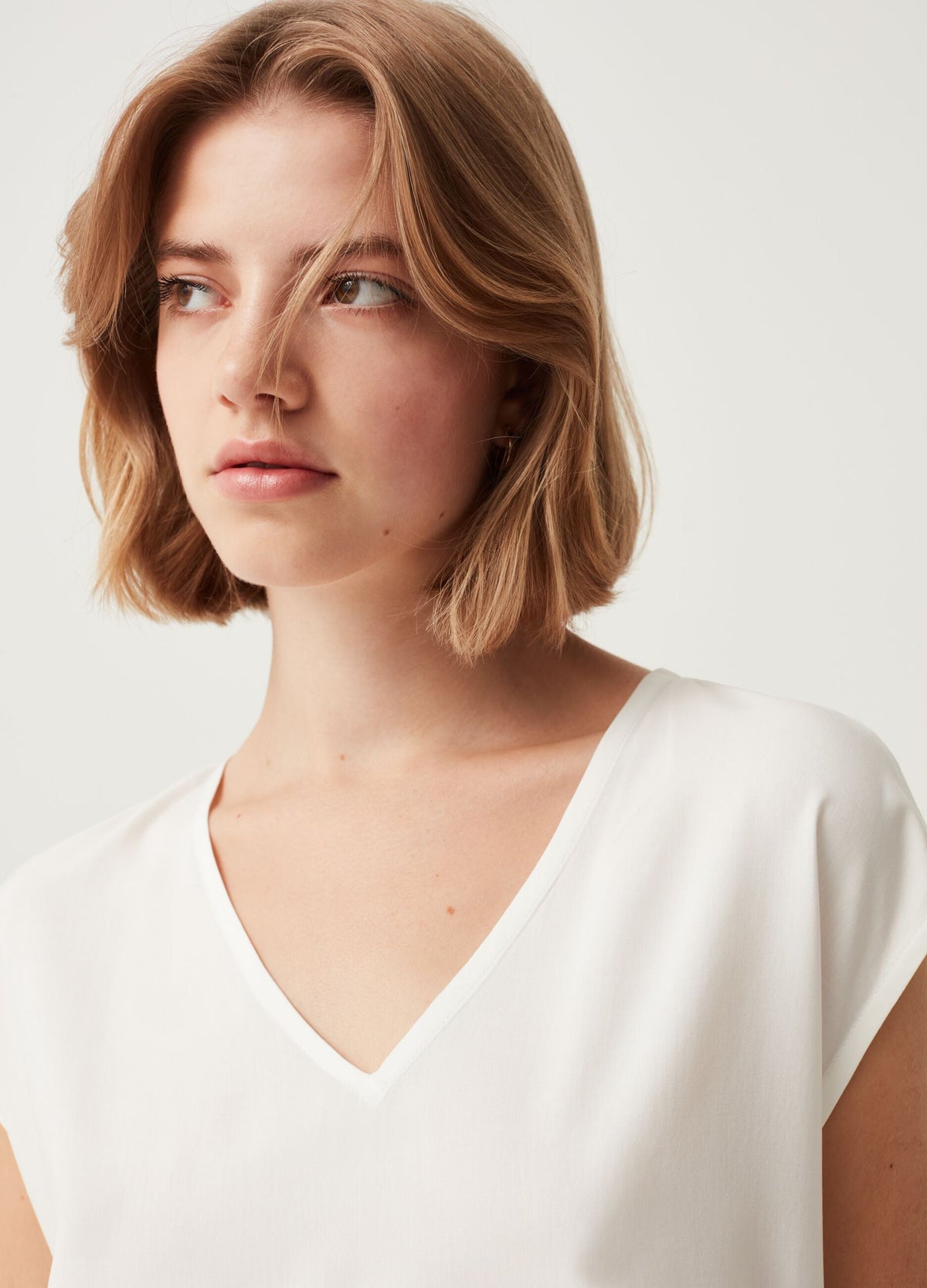 OVS HOUSEBRAND Viscose Blouse With V Neck