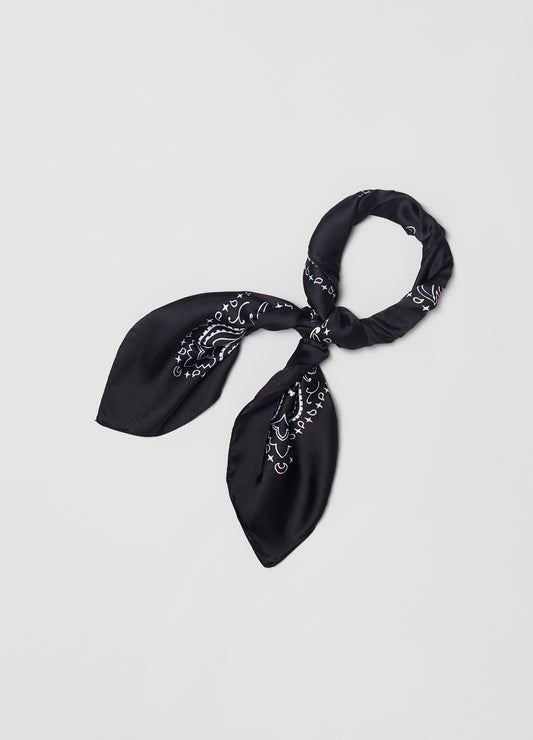 Piombo Foulard With Paisley Pattern
