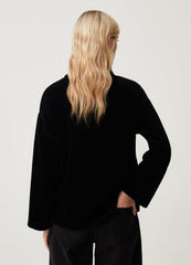 OVS Womens Corduroy T-Shirt With High Neck