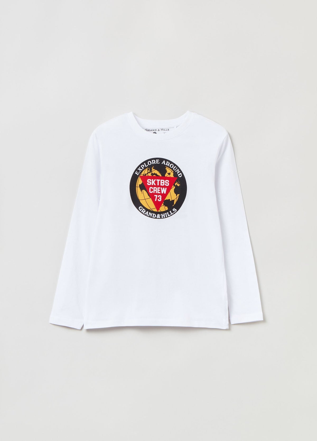 Ovs Grand&Hills Long-Sleeved T-Shirt With Trekking Print