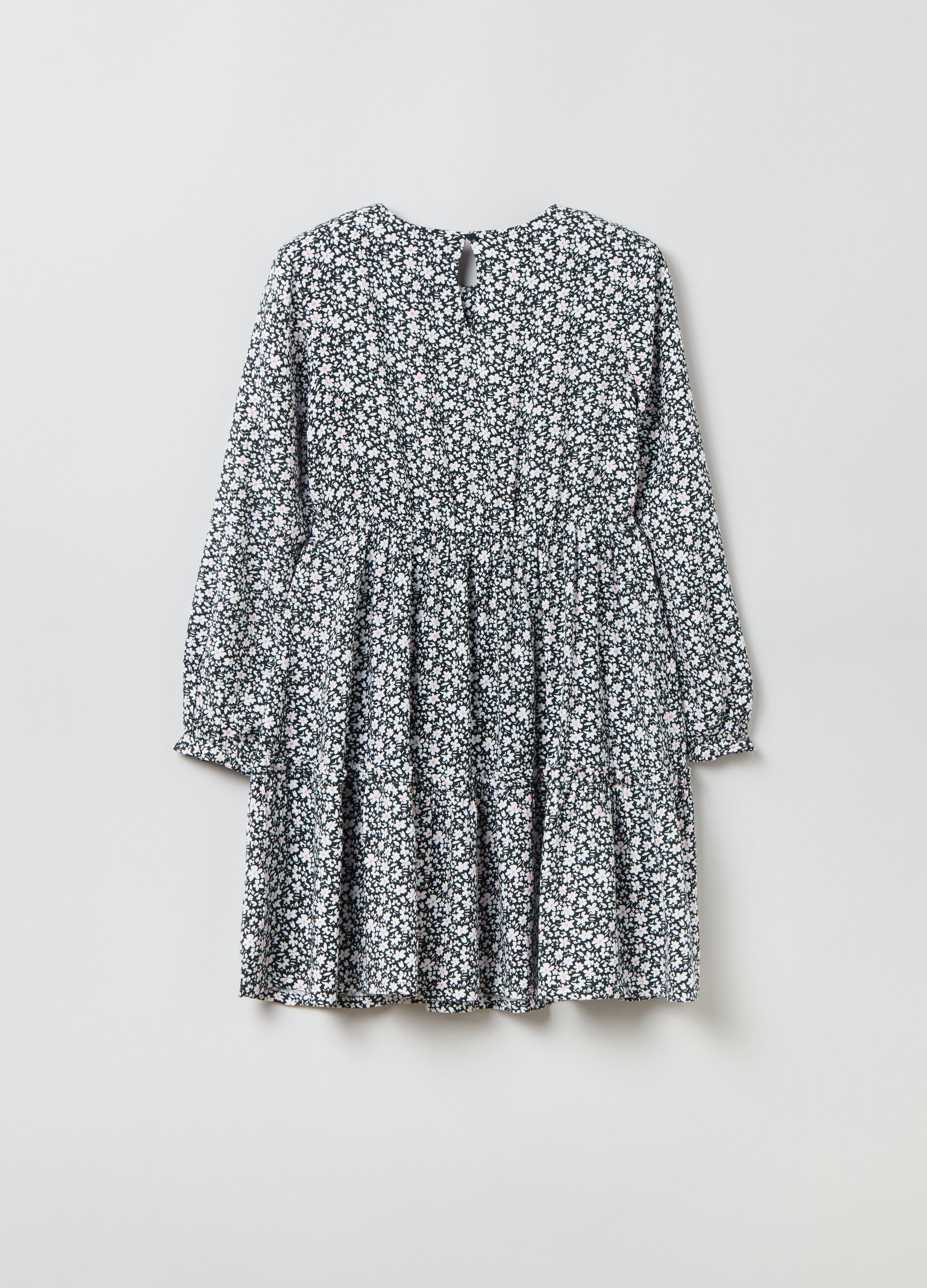 Ovs Housebrand Floral Dress With Flounce