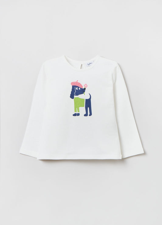 Ovs Long-Sleeved T-Shirt With Puppy Print