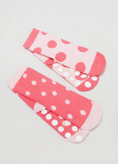 OVS Two-Pack Stretch Polka Dot Slipper Socks