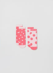 OVS Two-Pack Stretch Polka Dot Slipper Socks
