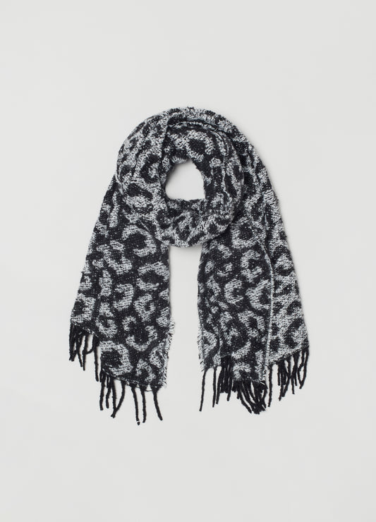 OVS Womens Animal Print Jacquard Scarf
